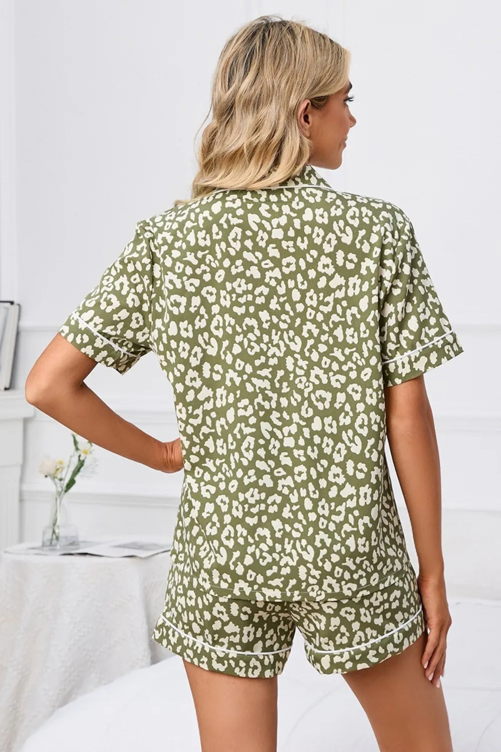 Leopard Short Sleeve lounge set