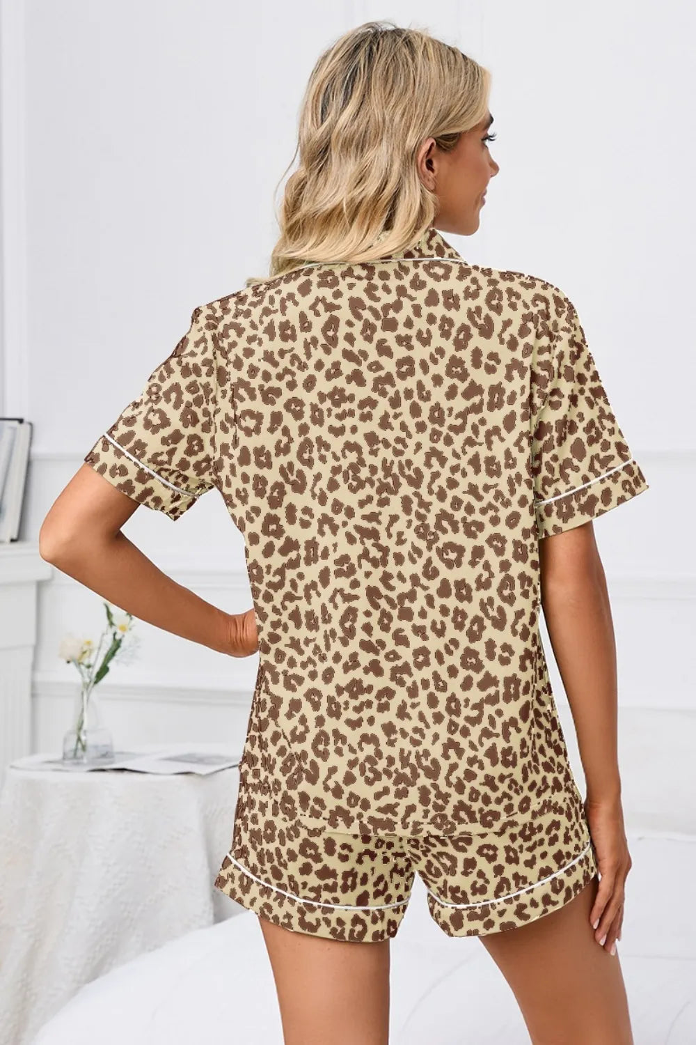 Leopard Short Sleeve lounge set