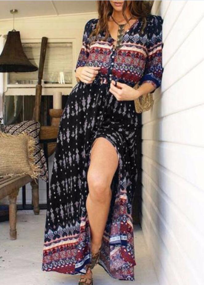 Runway ready luxury Bohemian dress