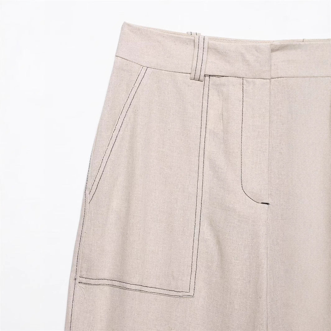 Wide leg Pants Casual Versatile Loose Set with Strapless Top Style