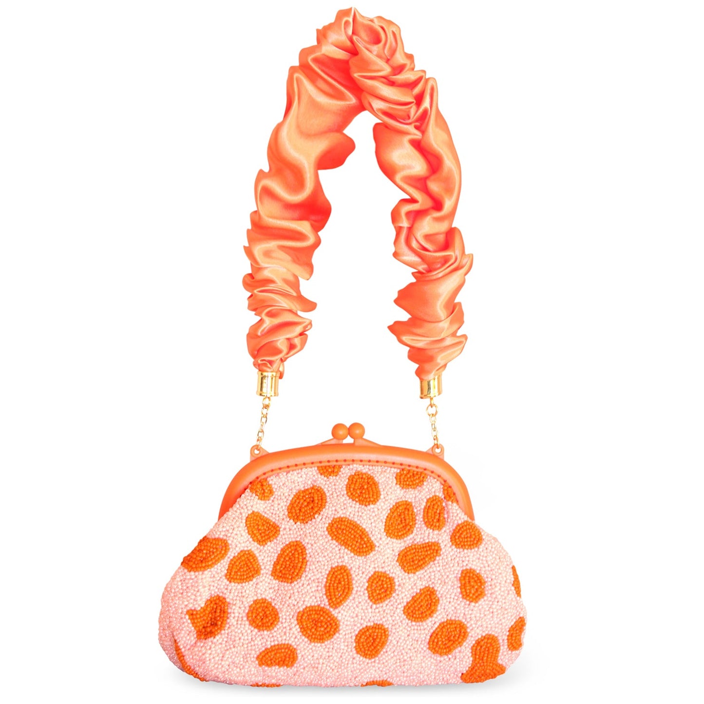 Peru Peach hand beaded Luxury Clutch
